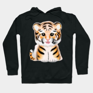 Cute Tiger Drawing Hoodie